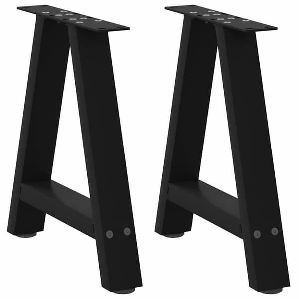 vidaXL Sohvapöydän jalat A-muotoiset 2 kpl Musta 38x(42-43) cm Teräs