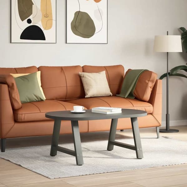 vidaXL Salongbordben A-formet 2 stk antrasitt 70 x (42-43) cm stål