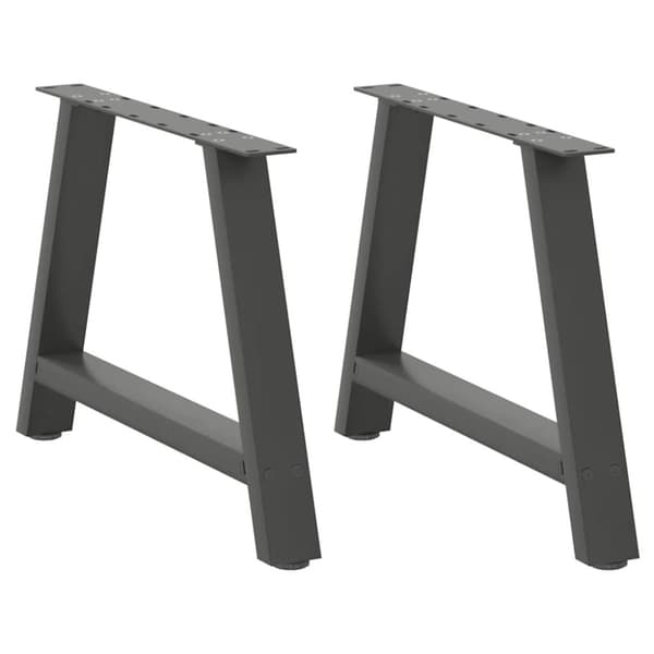 vidaXL Salongbordben A-formet 2 stk antrasitt 70 x (42-43) cm stål