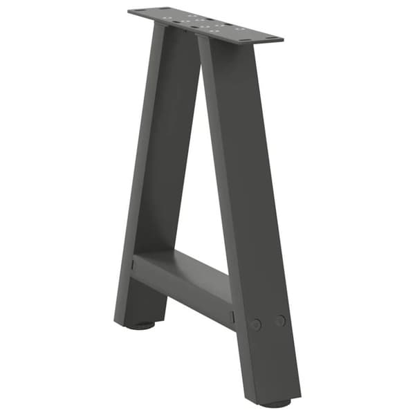 vidaXL Sohvapöydän jalat A-muotoiset 2 kpl antrasiitti 38x(42-43) cm teräs