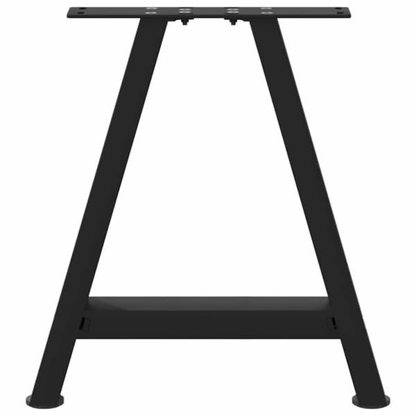 vidaXL Sohvapöydän jalat A-muotoiset 2 kpl Musta 50x(42-43) cm Teräs