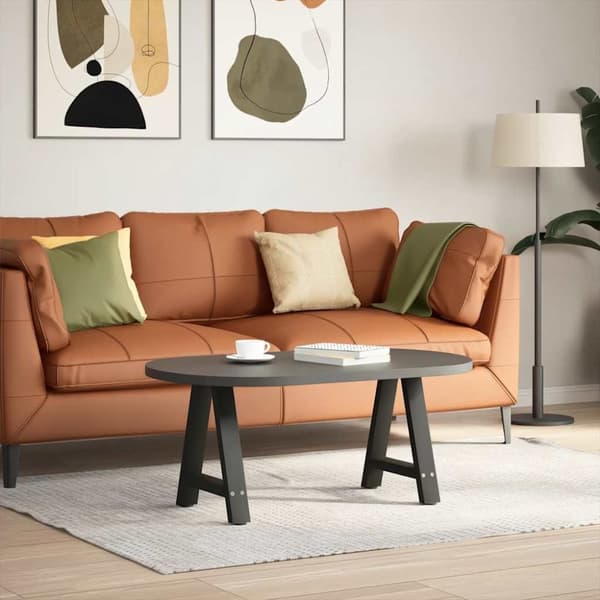 vidaXL Sohvapöydän jalat A-muotoiset 2 kpl Musta 50x(42-43) cm Teräs