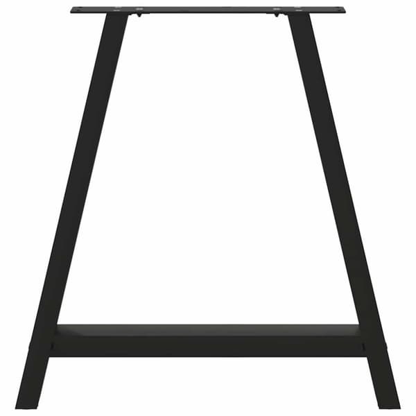 vidaXL Spisebordben A-formet 2 stk svart 80x(72-73) cm stål