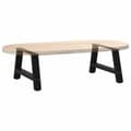 Miniatyrbilde 8 av 10: vidaXL Salongbordben A-formet 2 stk svart 60x(30-31) cm stål
