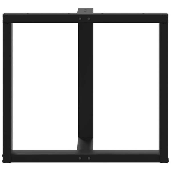 vidaXL Spisebordsben T-formet 2 stk 80x35x(72-73) cm stål sort