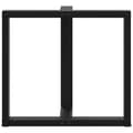 Miniatyrbillede 6 af 10: vidaXL Spisebordsben T-formet 2 stk 80x35x(72-73) cm stål sort