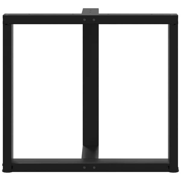 vidaXL Spisebordsben T-formet 2 stk 80x35x(72-73) cm stål sort