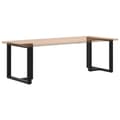 Miniatyrbillede 8 af 10: vidaXL Spisebordsben T-formet 2 stk 80x35x(72-73) cm stål sort