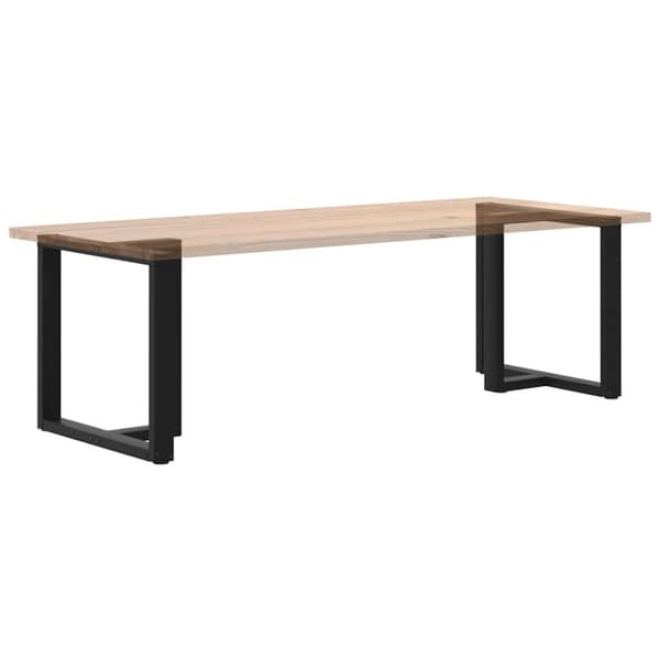 vidaXL Spisebordsben T-formet 2 stk 80x35x(72-73) cm stål sort