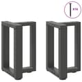 Miniatyrbilde 4 av 10: vidaXL Salongbordben T-formet 2 stk antrasitt 28x25x(42-43) cm stål