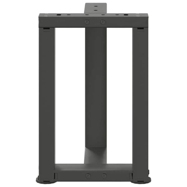 vidaXL Salongbordben T-formet 2 stk antrasitt 28x25x(42-43) cm stål