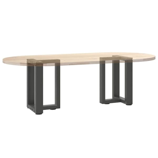 vidaXL Salongbordben T-formet 2 stk antrasitt 28x25x(42-43) cm stål