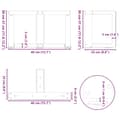 Miniatyrbilde 10 av 10: vidaXL Salongbordben T-formet 2 stk antrasitt 40x25x(30-31) cm stål