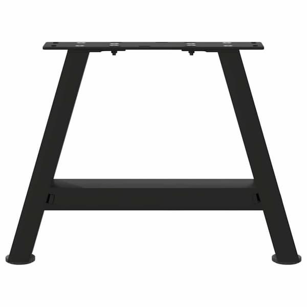 vidaXL Salongbordben A-formet 2 stk svart 50x(30-31) cm stål