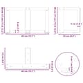 Miniatyrbilde 10 av 10: vidaXL Salongbordben T-formet 2 stk svart 40x25x(30-31) cm stål