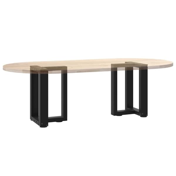 vidaXL Sohvapöydän jalat T-muotoiset 2 kpl musta 28x25x(42-43) cm teräs