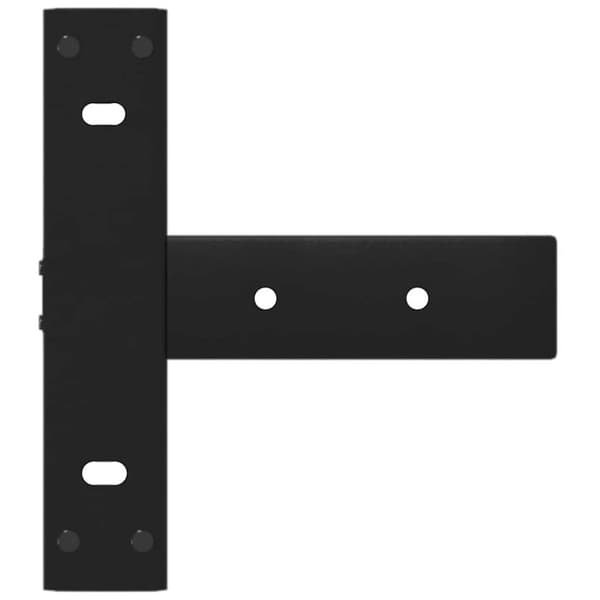 vidaXL Konsollbordben T-formet 2 stk svart 25x28x(72-73) cm stål