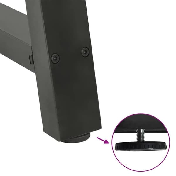 vidaXL Salongbordben A-formet 2 stk antrasitt 40x(30-31) cm stål