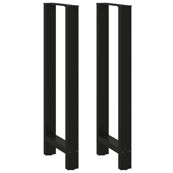 vidaXL Baaripöydän jalat 2 kpl musta 40x(110-111) cm teräs