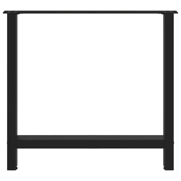 vidaXL Ruokapöydän jalat mustat 2 kpl 70x(72-73) cm teräs