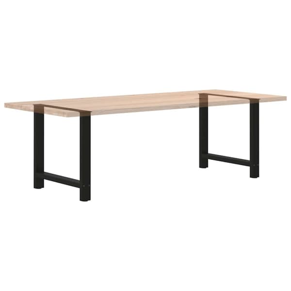 vidaXL Ruokapöydän jalat mustat 2 kpl 70x(72-73) cm teräs
