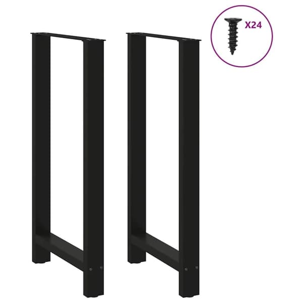vidaXL Baaripöydän jalat 2 kpl musta 60x(110-111) cm teräs