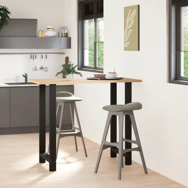 vidaXL Baaripöydän jalat 2 kpl musta 60x(110-111) cm teräs
