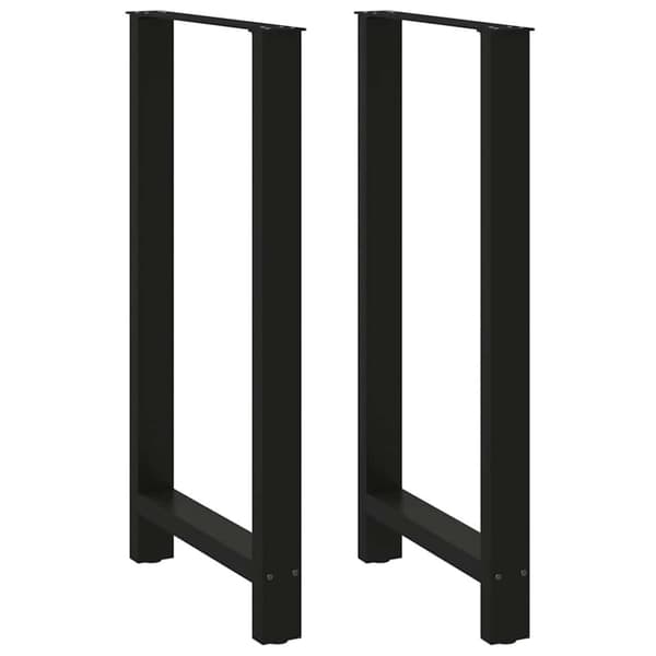 vidaXL Baaripöydän jalat 2 kpl musta 60x(110-111) cm teräs