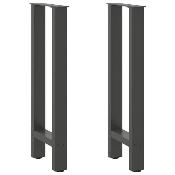 vidaXL konsolipöydän jalat 2 kpl antrasiitti 38x(72-73) cm teräs