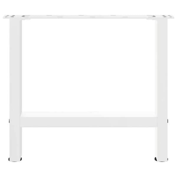 vidaXL Sohvapöydän jalat 2 kpl valkoinen 60x(42-43) cm teräs