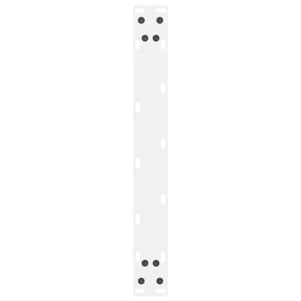vidaXL Sohvapöydän jalat 2 kpl valkoinen 60x(42-43) cm teräs