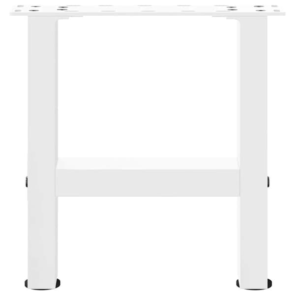 vidaXL Salongbordben hvite 2 stk 30x(30-31) cm stål