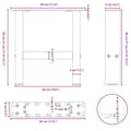 Miniatyrbilde 11 av 11: vidaXL Salongbordben hvite 2 stk 30x(30-31) cm stål