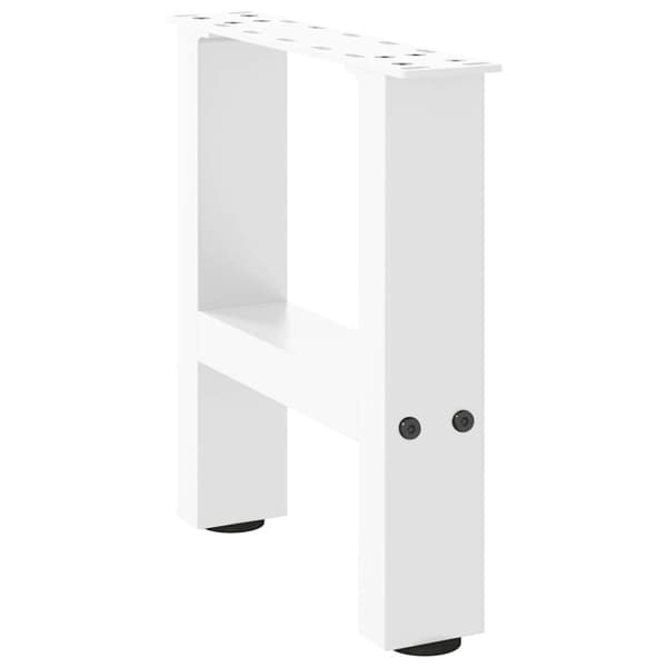 vidaXL Sohvapöydän jalat valkoinen 2 kpl 40x(30-31) cm teräs