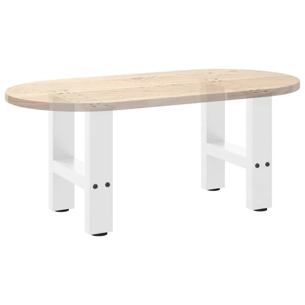 vidaXL Sohvapöydän jalat valkoinen 2 kpl 40x(30-31) cm teräs