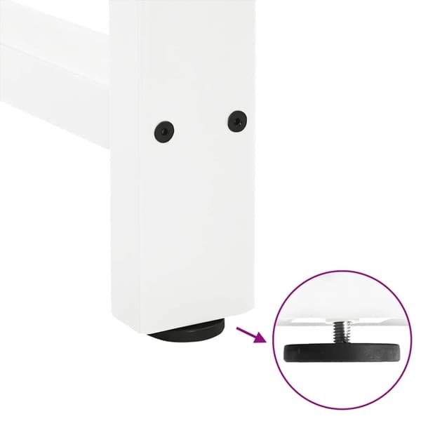 vidaXL Sohvapöydän jalat valkoinen 2 kpl 40x(30-31) cm teräs