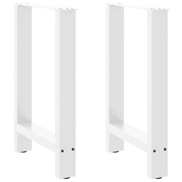 vidaXL sofabordben 2 stk. 60x(72-73) cm stål hvid