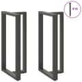 Miniatyrbilde 3 av 10: vidaXL Barbordben T-formet 2 stk antrasitt 60x35x(110-111) cm stål