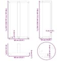 Miniatyrbilde 10 av 10: vidaXL Barbordben T-formet 2 stk antrasitt 60x35x(110-111) cm stål