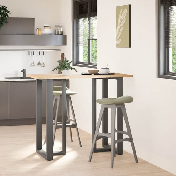 vidaXL Barbordben T-formet 2 stk antrasitt 60x35x(110-111) cm stål