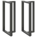 Miniatyrbilde 1 av 10: vidaXL Barbordben T-formet 2 stk antrasitt 60x35x(110-111) cm stål