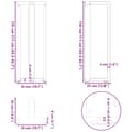 Miniatyrbild 10 av 10: vidaXL Barbordsben T-formad 2 st antracit 50x35x(110-111) cm stål
