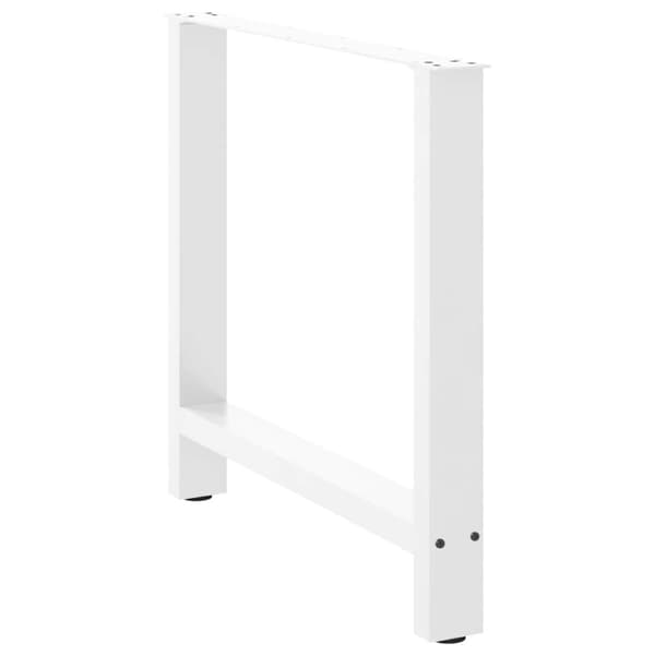 vidaXL Spisebordben hvite 2 stk 80x(72-73) cm stål