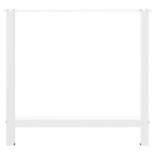 vidaXL Spisebordben hvite 2 stk 80x(72-73) cm stål