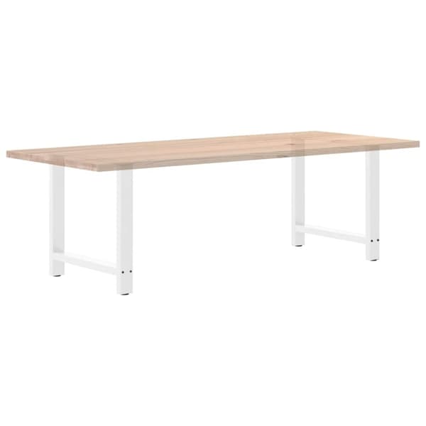 vidaXL Spisebordben hvite 2 stk 80x(72-73) cm stål