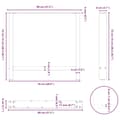 Miniatyrbilde 10 av 10: vidaXL Spisebordben hvite 2 stk 80x(72-73) cm stål