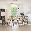 Miniatyrbilde 2 av 10: vidaXL Spisebordben hvite 2 stk 80x(72-73) cm stål