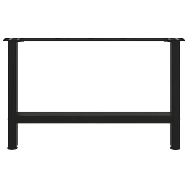 vidaXL Soffbordsben svart 2 st 70x(42-43) cm stål