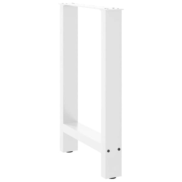 vidaXL Spisebordben hvite 2 stk 60x(72-73) cm stål