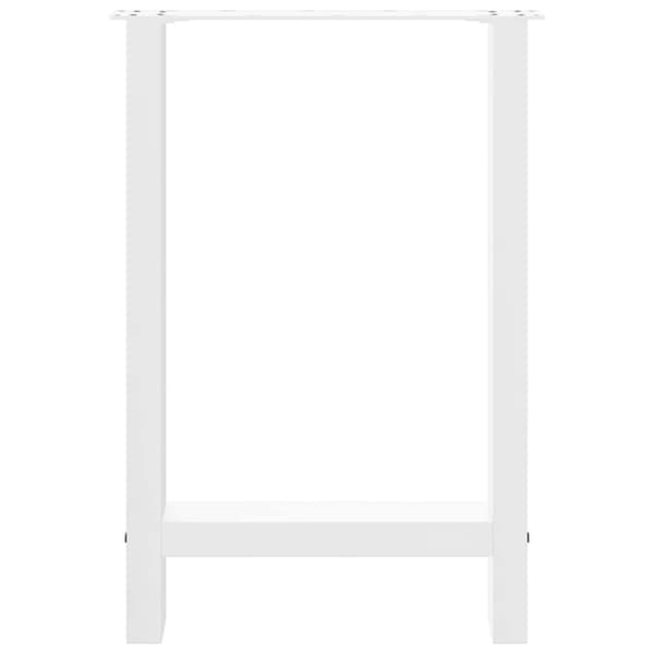 vidaXL Spisebordben hvite 2 stk 60x(72-73) cm stål